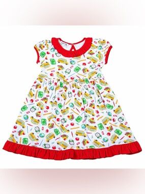 MAGNOLIA BABY Smarty Pants Printed S/S Toddler Dress - 2T